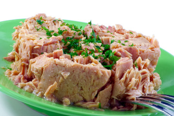 Tinned tuna with parsley