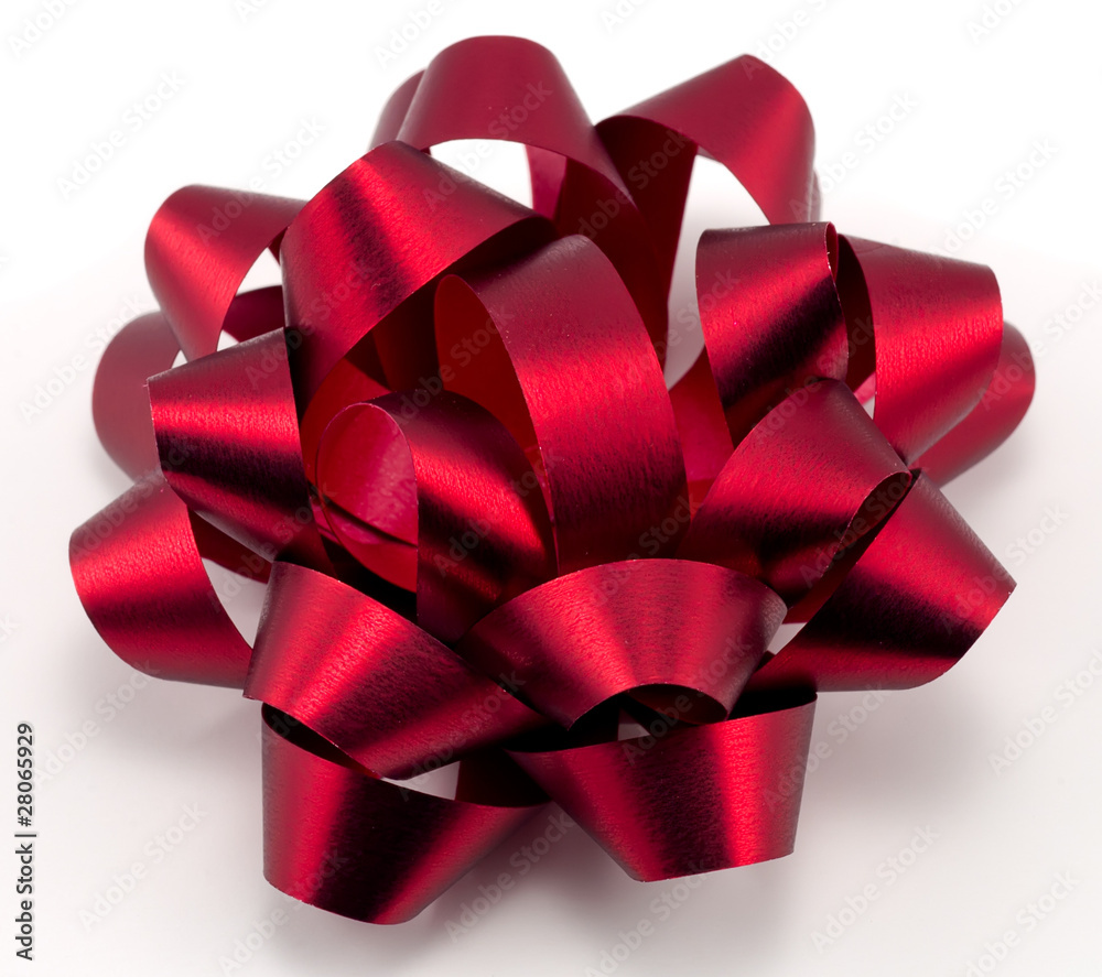 Wall mural single red christmas bow