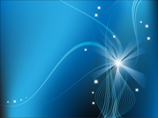 Magic blue abstract background