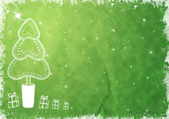 Carte noël vert