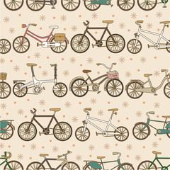 seamless bicycle pattern