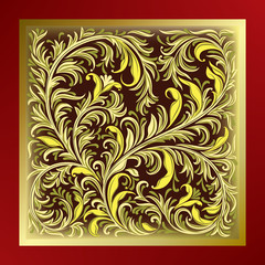 abstract background with floral ornament