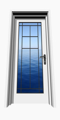 High resolution conceptual closed door