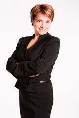 Beautiful businesswoman with her arms crossed