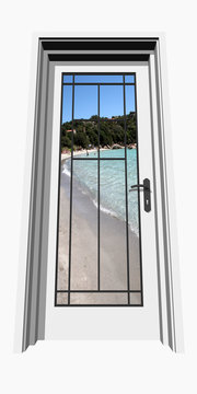 High resolution conceptual closed door