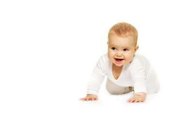 Adorable baby isolated on white