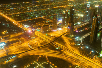 Fototapeta na wymiar Panorama of down town Dubai city - UAE