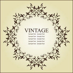 Florish Vintage frame Design