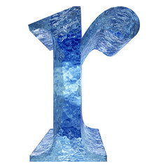 High resolution conceptual ice or water font isolated