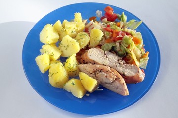 roasted pork with vegetable