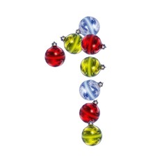 High resolution conceptual Christmas font isolated on white