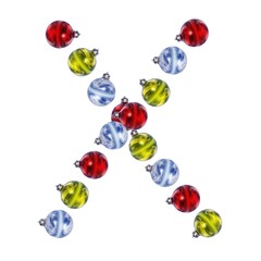 High resolution Christmas font isolated