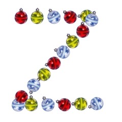 High resolution Christmas font isolated