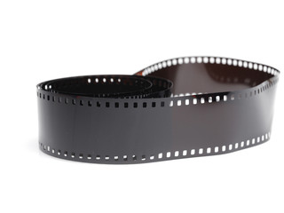 black photo film isolated on white background
