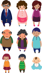 Fototapeta premium cute cartoon family element