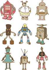 Papier Peint photo autocollant Robots robot de dessin animé