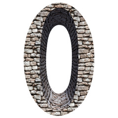 High resolution stone font isolated on white background