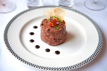 Meet on plate, restaurant