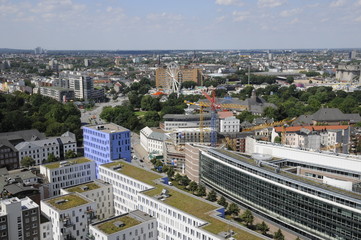 Obraz premium Blick vom Hamburger Michel