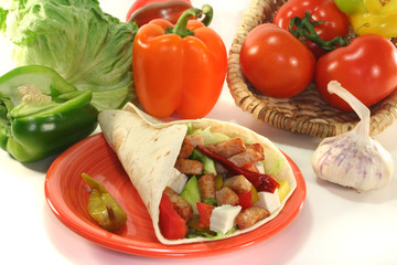 Wrap mit Putenstreifen