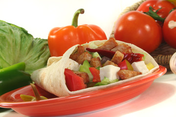 Wrap mit Putenstreifen