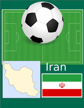 Iran soccer football sport world flag map