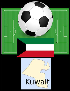Kuwait soccer football sport world flag map