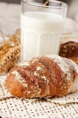 fresh bread on the table