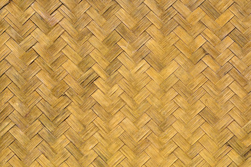 Texture of old weave bamboo wall