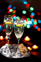 flutes of champagne