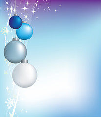 christmas blue decorations and stars