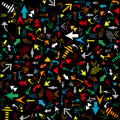 Obraz premium Seamless with multicolored arrows