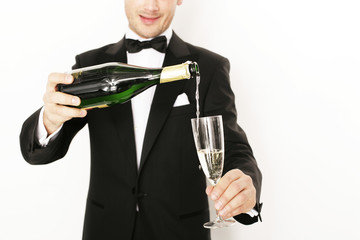 Sekt einschenken