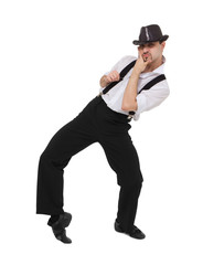 Attractive gentleman dancing