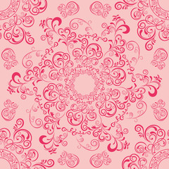 Abstract seamless mandala pattern