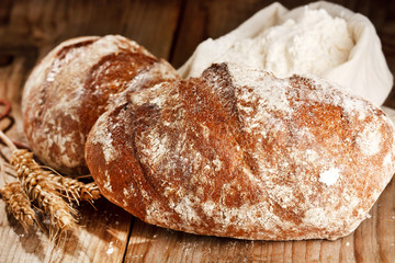 fresh bread on the table