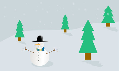snowman in winter