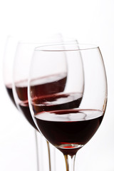 glasses of red wine