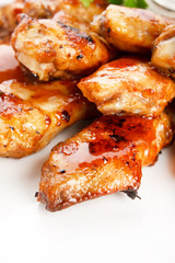 Chicken wings with sauce