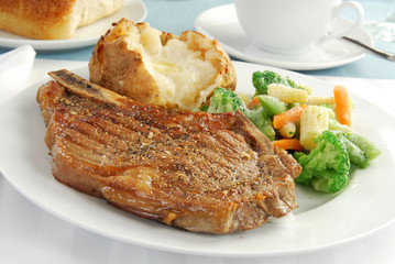 Steak and potato