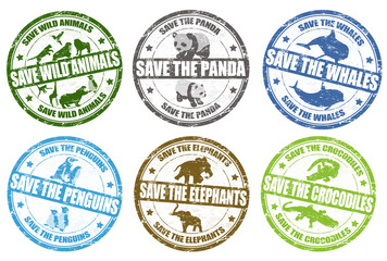 Set of grunge rubber stamps