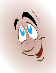 Vector illustration a smiling face