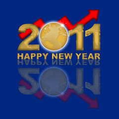 Happy New Year 2011 Financial Gold Market