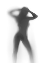 Sexy woman body from behind, silhouette