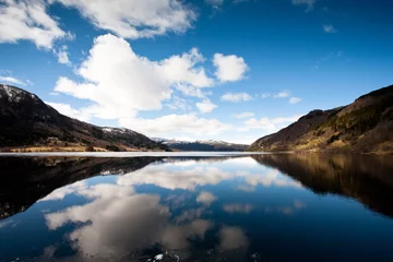 Fotobehang Lake in Western Norway © Beelix