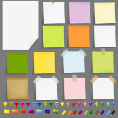 Sticky Papers With Adhesive Tapes