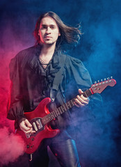 Obraz premium Rock-star playing a concert