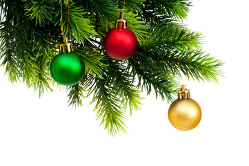 Christmas decoration isolated on the white background