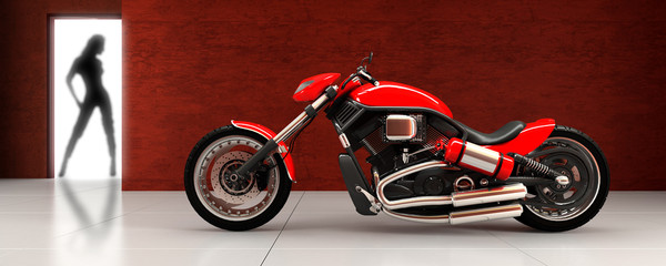 Fototapeta premium Red Loft Bike