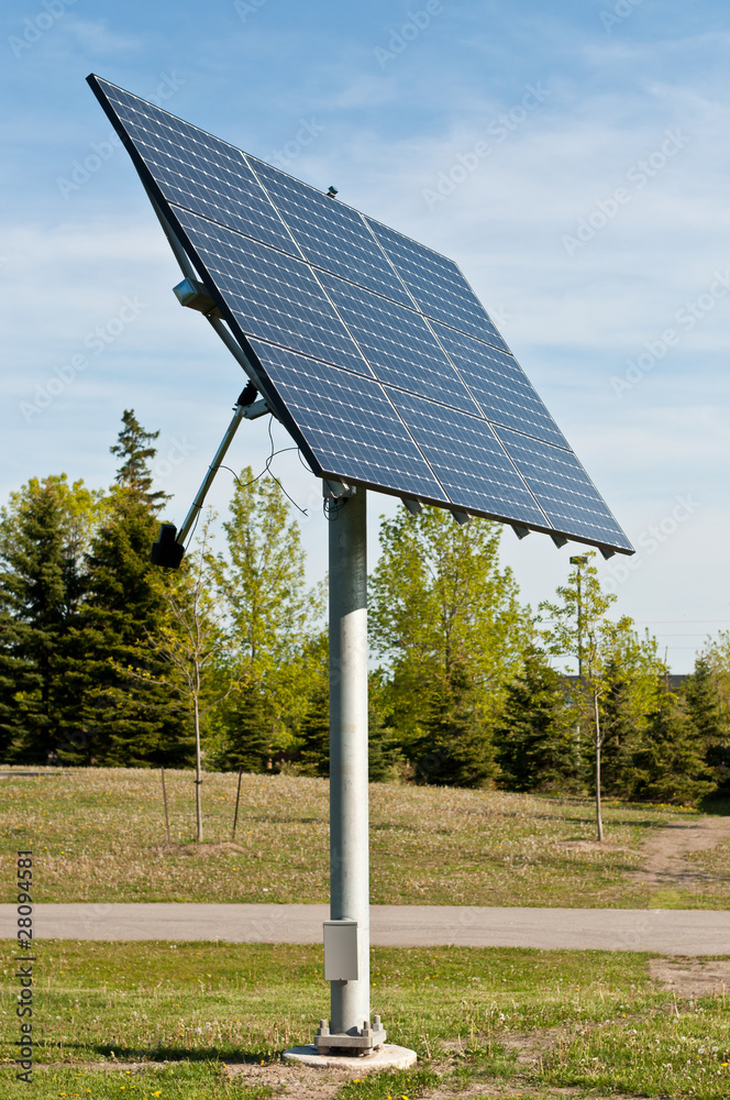 Wall mural Solar Panels in a Public Park - Alternative Energy